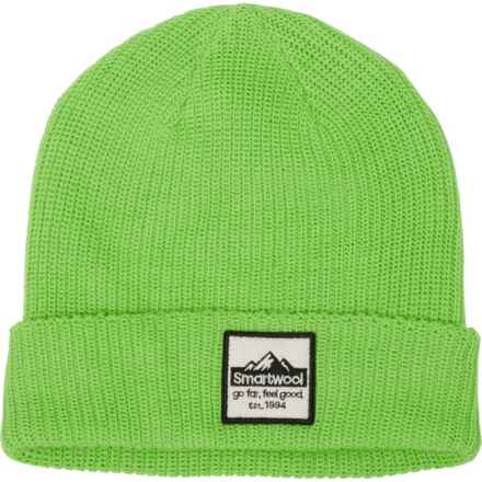 SmartWool Patch Beanie - Merino Wool (For Men) in Electric Green