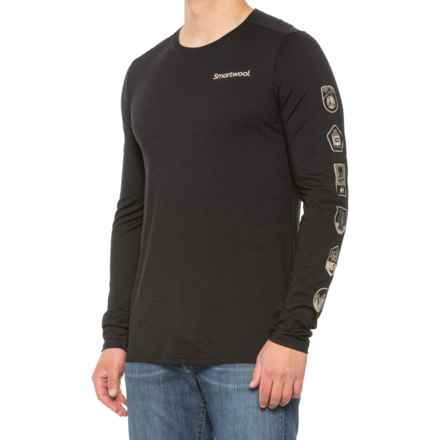 SmartWool Patches Graphic T-Shirt - Merino Wool, Long Sleeve in Black