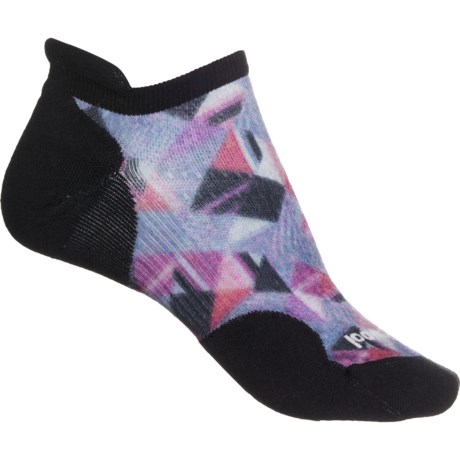 SmartWool PhD® Run Le Print Micro Socks - Merino Wool, Below the Ankle (For Women) in Medium Gray