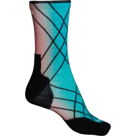 SmartWool PhD® Run Lightweight Print Socks - Merino Wool, Crew (For Women) in Nostalgia Rose