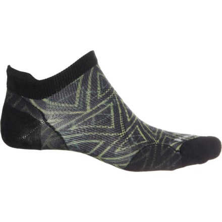 SmartWool PhD® Run Ultralight Print Micro Socks - Merino Wool, Below the Ankle (For Men and Women) in Black