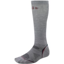SmartWool PhD Ultralight Graduated Compression Socks - Merino Wool (For Men and Women) in Light Grey - 2nds