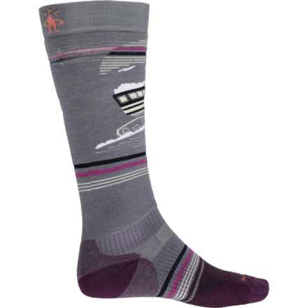 SmartWool Piste Machine Targeted Cushion Snowboard Socks - Merino Wool, Over the Calf (For Men and Women) in Graphite