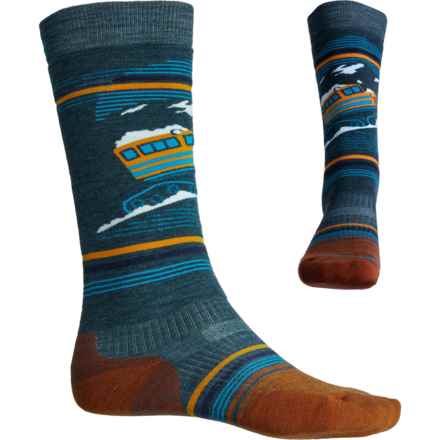 SmartWool Piste Machine Targeted Cushion Snowboard Socks - Merino Wool, Over the Calf (For Men and Women) in Twilight Blue