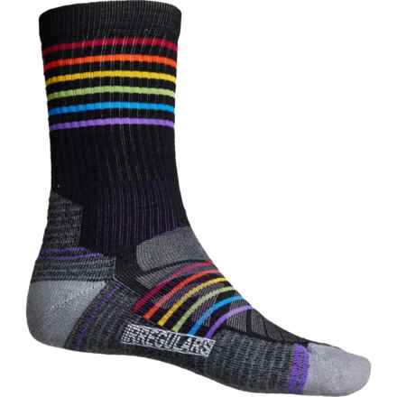 SmartWool Pride Pattern Light Cushion Hiking Socks - Merino Wool, Crew (For Men and Women) in Black