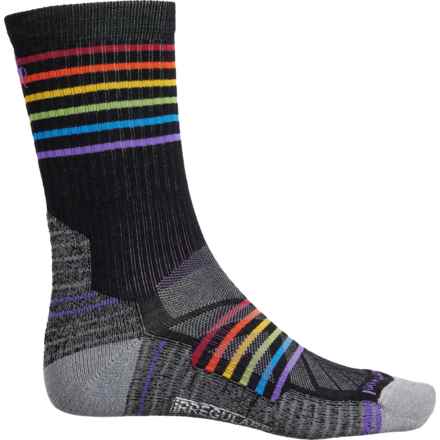 SmartWool Pride Pattern Light Cushion Hiking Socks - Merino Wool, Crew (For Men and Women) in Black