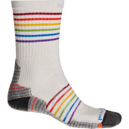 SmartWool Pride Pattern Light Cushion Hiking Socks - Merino Wool, Crew (For Men and Women) in White