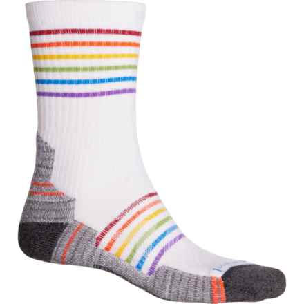 SmartWool Pride Pattern Light Cushion Hiking Socks - Merino Wool, Crew (For Men) in White