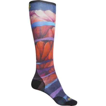 SmartWool Print Zero Cushion Ski Socks - Merino Wool, Over the Calf (For Women) in Multi