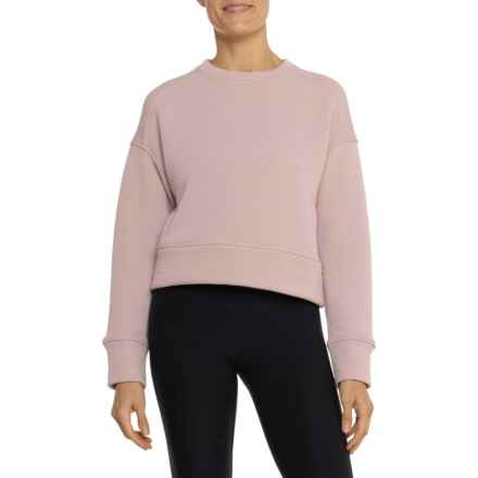 SmartWool Recycled Terry Cropped Sweatshirt - Crew Neck in Mauve