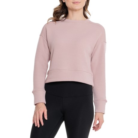 SmartWool Recycled Terry Cropped Sweatshirt - Merino Wool in Mauve