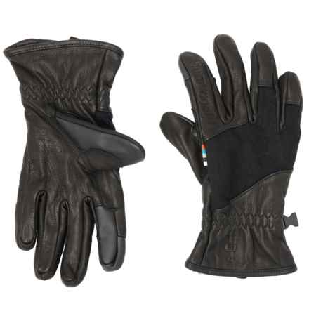 SmartWool Ridgeway Glove - Leather, Merino Wool (For Women) in Black