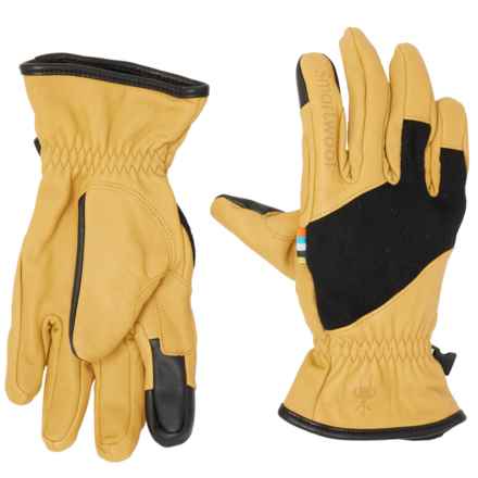 SmartWool Ridgeway Gloves - Leather, Merino Wool (For Women) in Buck