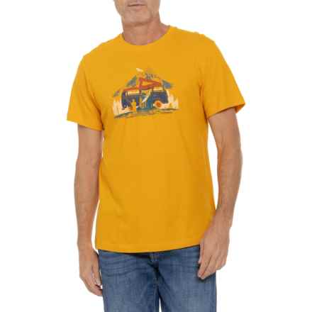 SmartWool River Van Graphic T-Shirt - Merino Wool, Short Sleeve in Honey Gold