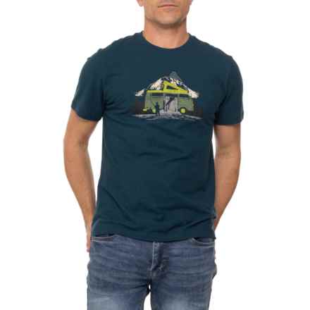SmartWool River Van Graphic T-Shirt - Merino Wool, Short Sleeve in Twilight Blue