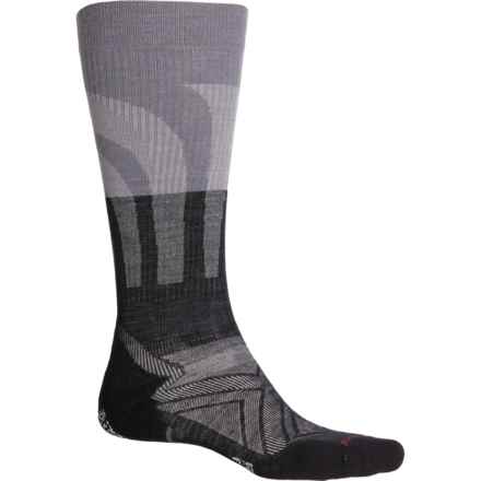 SmartWool Run Targeted Cushion Compression Socks - Merino Wool, Over the Calf (For Men and Women) in Black