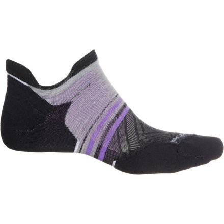 SmartWool Run Targeted Cushion Print Socks - Merino Wool, Ankle (For Men and Women) in Light Gray