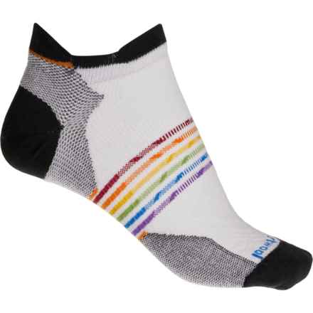 SmartWool Run Zero Cushion Pride Low-Cut Socks - Merino Wool, Below the Ankle (For Men and Women) in White