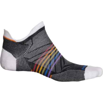 SmartWool Run Zero Cushion Pride Rainbow Low Cut Socks - Merino Wool, Below the Ankle (For Men) in Black