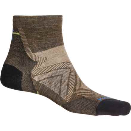 SmartWool Run Zero Cushion Socks - Merino Wool, Ankle (For Men) in Military Olive