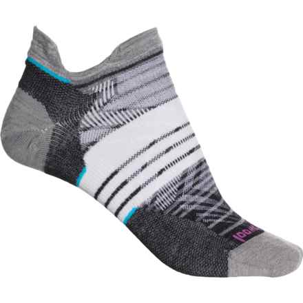 SmartWool Run Zero Cushion Striped Socks - Merino Wool, Below the Ankle (For Women) in Black