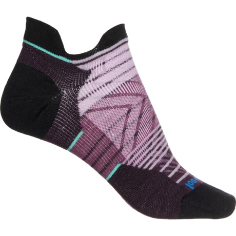 SmartWool Run Zero Cushion Striped Socks - Merino Wool, Below the Ankle (For Women) in Purple Eclipse