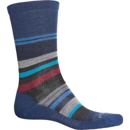 SmartWool Saturnsphere Striped Socks - Merino Wool, Crew (For Men) in Alpine Blue