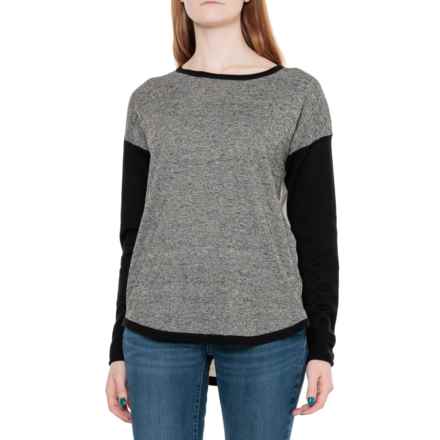 SmartWool Shadow Pine Color-Block Sweater in Blacknaturalmarl