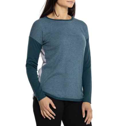 SmartWool Shadow Pine Color-Block Sweater in Mist Blue/Twlght Blue Marl