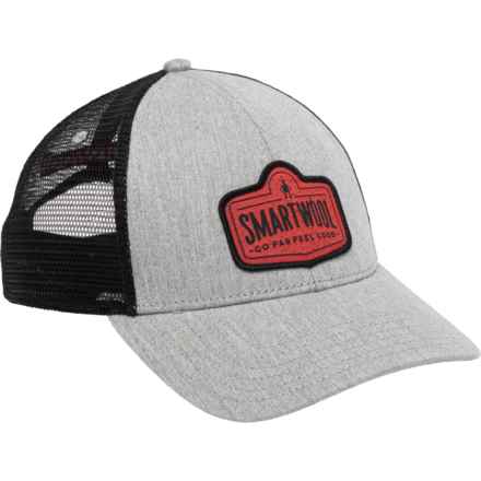 SmartWool Shaped Logo Trucker Hat (For Men) in 004 Light Grey Heather