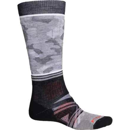 SmartWool Ski Full Cushion Camo Ski Socks - Merino Wool, Over the Calf (For Men and Women) in Black