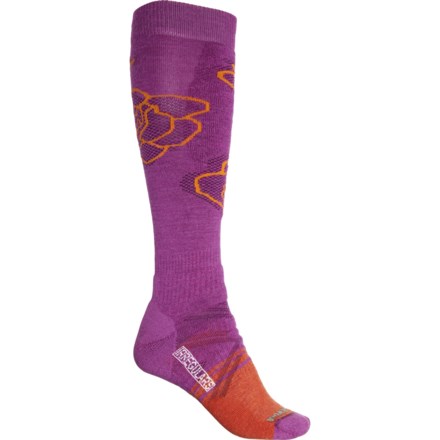 SmartWool Ski Full Cushion Pattern Ski Socks - Merino Wool, Over the Calf (For Women) in Meadow Mauve