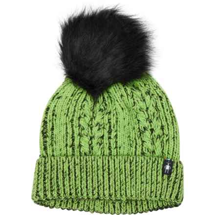 SmartWool Ski Town Beanie - Merino Wool (For Women) in Electric Green