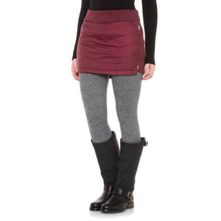 SmartWool Smartloft Pull-On Skirt - Insulated in Black Cherry
