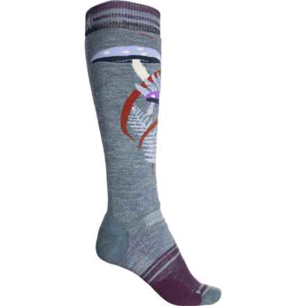 SmartWool Snowboard Full Cushion Fungi Fab Ski Socks - Merino Wool, Over the Calf (For Women) in Pewter Blue