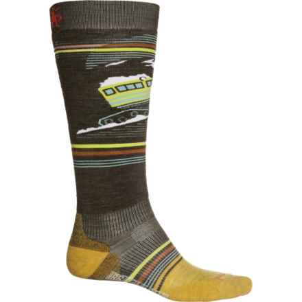 SmartWool Snowboard Targeted Cushion Piste Machine Snowboard Socks - Merino Wool, Over the Calf (For Men and Women) in Military Olive