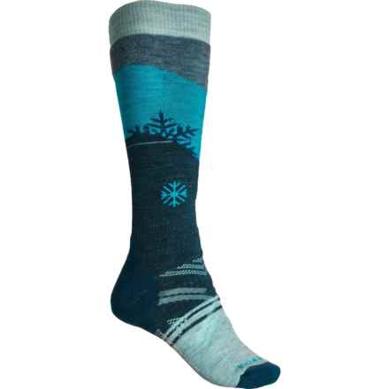 SmartWool Snowpocalypse Full Cushion Ski Socks - Merino Wool, Over the Calf (For Women) in Frosty Green