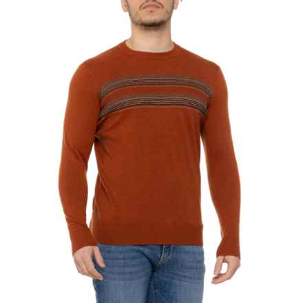 SmartWool Sparwood Striped Sweater - Merino Wool in Everyday Picante/Charcoal