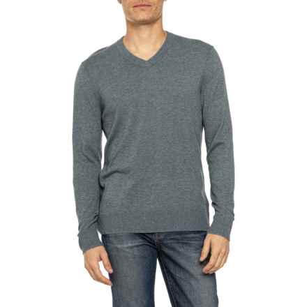 SmartWool Sparwood Sweater - Merino Wool in Apparel Pewter Blue Heather