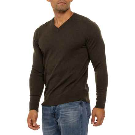 SmartWool Sparwood V-Neck Sweater - Merino Wool in Everyday North Woods Heather