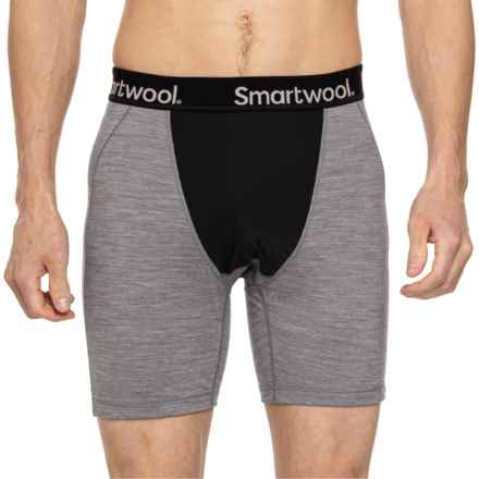 SmartWool Sport Wind Boxer Briefs - Merino Wool in Light Gray Heather