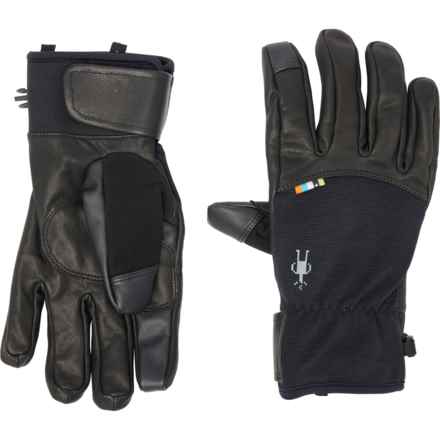 SmartWool Spring Gloves - Leather, Merino Wool, Touchscreeen Compatible in Black