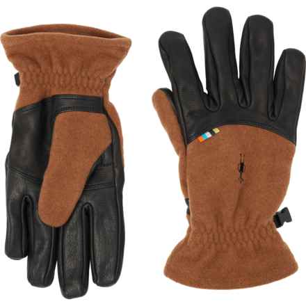 SmartWool Stagecoach Gloves - Merino Wool, Leather (For Men) in Whiskey