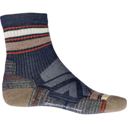 SmartWool Striped Light Cushion Hiking Socks - Merino Wool, Crew (For Men and Women) in Deep Navy