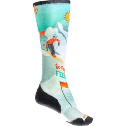 SmartWool Targeted Cushion Bunny Print Ski Socks - Merino Wool, Over the Calf (For Women) in Capri