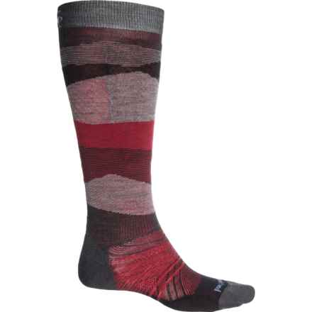 SmartWool Targeted Cushion Pattern Ski Socks - Merino Wool, Over the Calf (For Men and Women) in Charcoal
