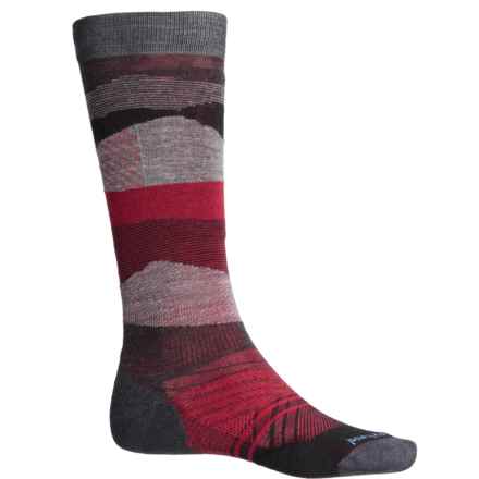 SmartWool Targeted Cushion Pattern Ski Socks - Merino Wool, Over the Calf (For Men and Women) in Charcoal
