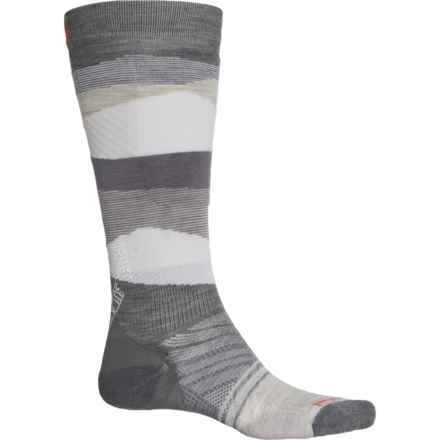 SmartWool Targeted Cushion Pattern Ski Socks - Merino Wool, Over the Calf (For Men and Women) in Medium Gray