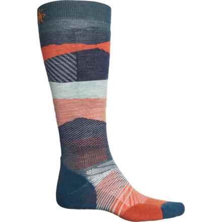 SmartWool Targeted Cushion Pattern Ski Socks - Merino Wool, Over the Calf (For Men and Women) in Twilight Blue