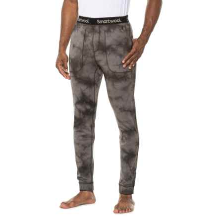 SmartWool Thermal Base Layer Joggers in Black Marble Wash